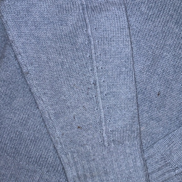 360 Cashmere Blue Mock Neck Sweater | Medium - Picture 4 of 11